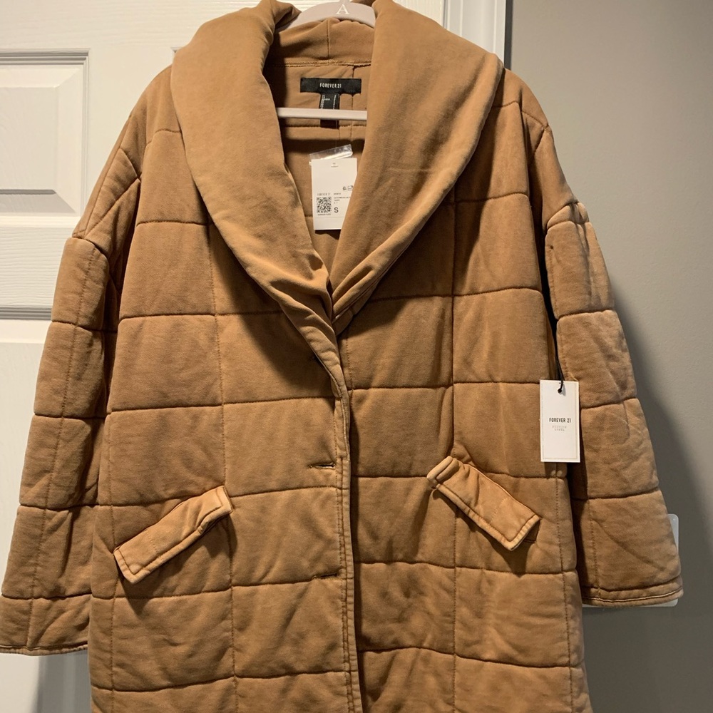 Forever 21 Long Quilted Jacket
